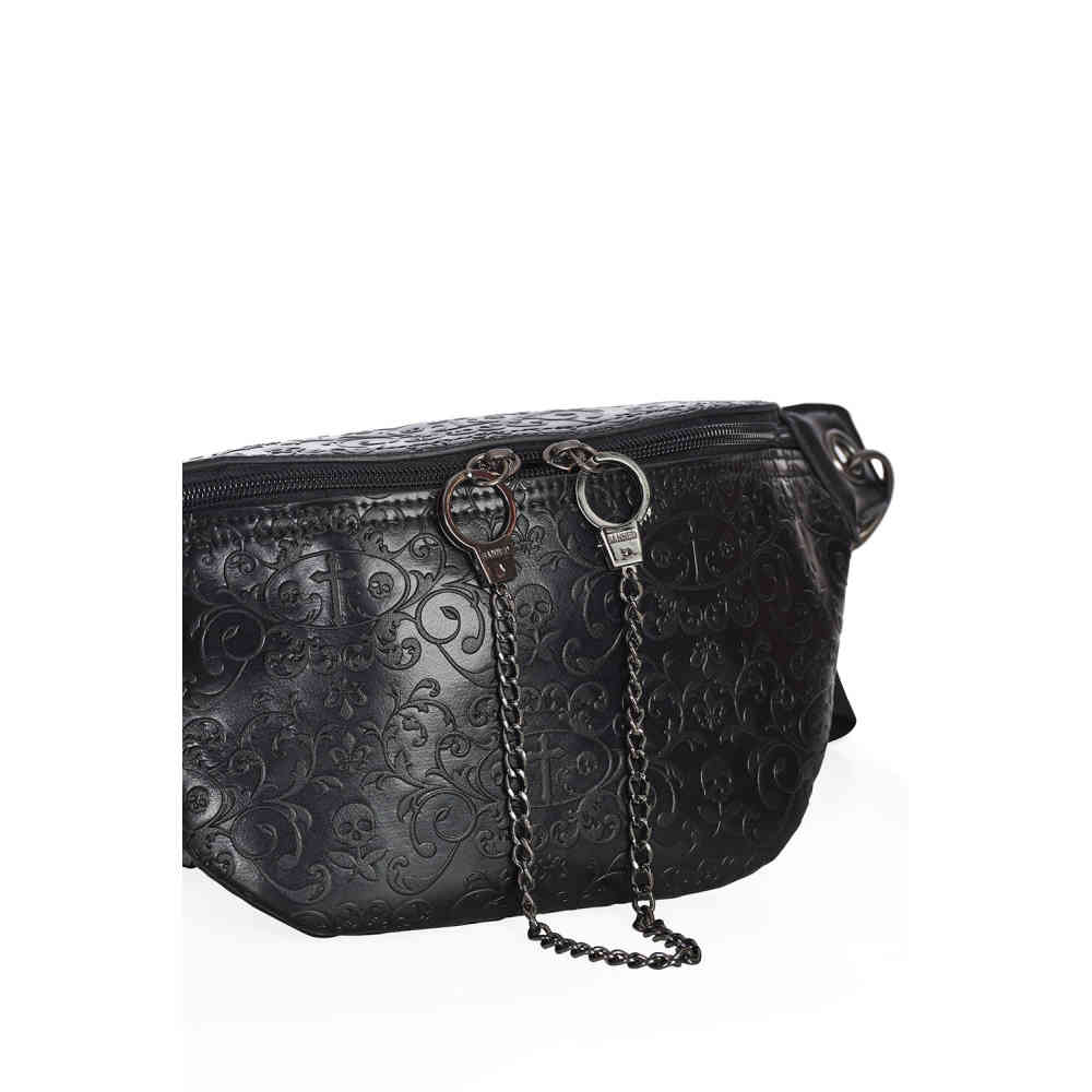 Banned - Damien Embossed Shoulder Pouch Bag Shoulder bag - Black